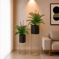 Green Arrangment (PL1097) With Metal Planter
