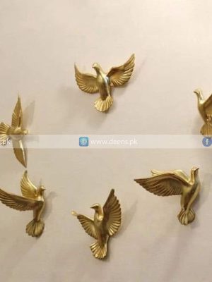 Wall Mounted Resin Birds Statue (Set of 6)